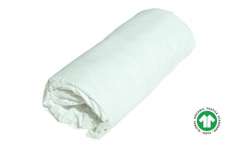 Drap-housse MAJESTIC ESSENTIEL Percale Coton BIO Blanc