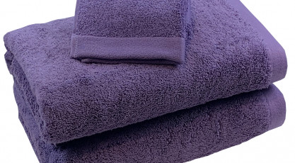 Serviette de bain 685g/m2 Haute densité Prune Grisé