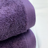 Serviette de bain 685g/m2 Haute densité Prune Grisé