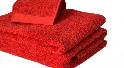 Serviette de bain Haute Densité 685g/m2 Rouge Corail