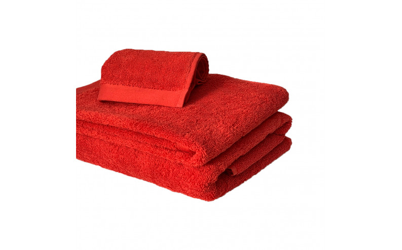 Drap de bain Haute Densité 685g/m2 Rouge Corail
