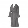 Peignoir de bain gris velours homme femme
