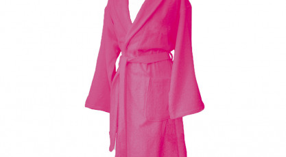 Peignoir de bain rose pour femme