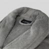 Peignoir de bain gris velours homme femme