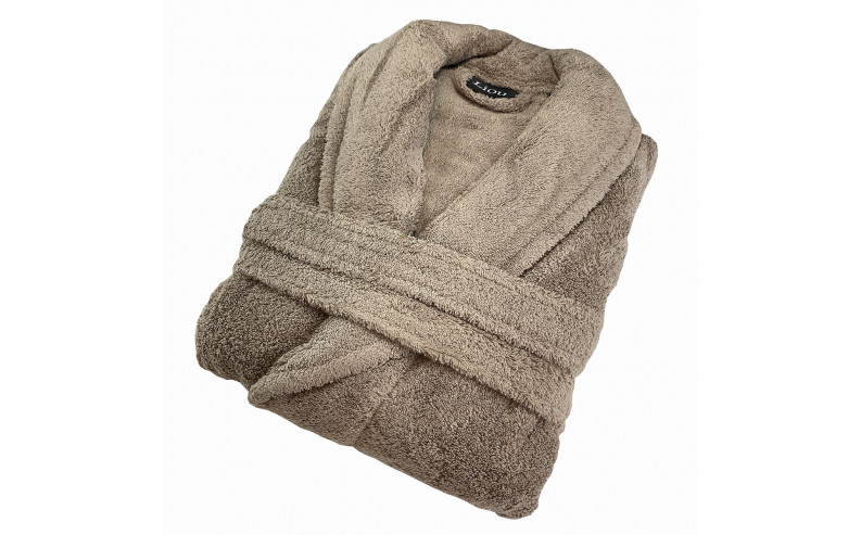 Peignoir de bain marron homme et femme