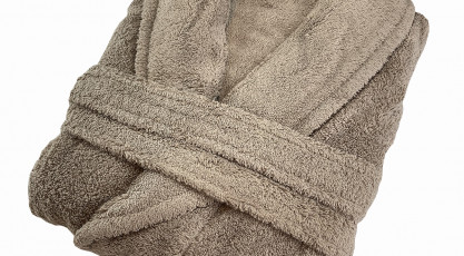Peignoir de bain marron homme et femme