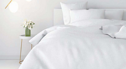 Drap plat MAJESTIC ESSENTIEL Percale Coton BIO Blanc