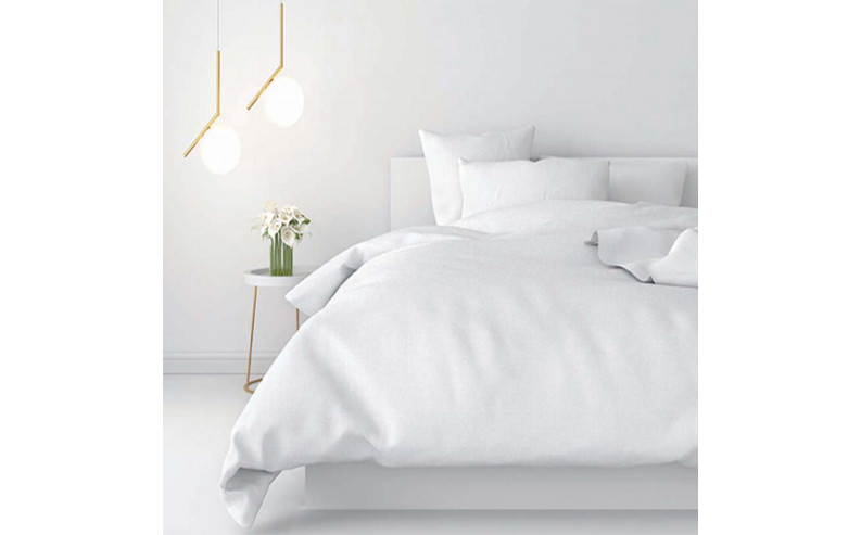 Housse de couette MAJESTIC ESSENTIEL Percale Coton BIO Blanc