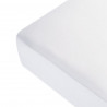Drap housse blanc en percale de coton