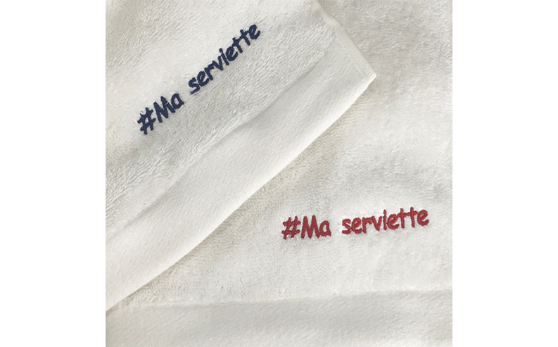 Serviette de bain Haute Densité 685g/m2 MA SERVIETTE Blanc 