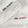 Serviette de bain Haute Densité 685g/m2 MA SERVIETTE Blanc 