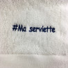 Serviette de bain Haute Densité 685g/m2 MA SERVIETTE Blanc 