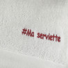Serviette de bain Haute Densité 685g/m2 MA SERVIETTE Blanc 