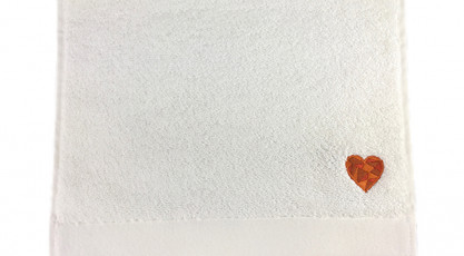 Serviette Invité LOVE Blanc