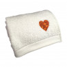 Serviette de bain Haute Densité 685g/m2 LOVE Blanc