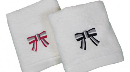 Serviette de bain Haute Densité 685g/m2 brodée Noeud