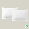 Lot 2 Taies d'oreiller Carré MAJESTIC ESSENTIEL Percale Coton BIO Blanc
