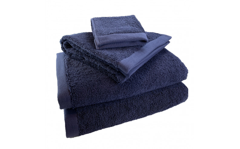 Drap de douche coton peigné 685g/m2 Bleu Marine