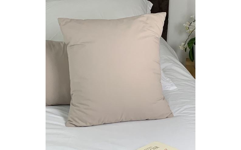 Lot 2 Taies de coussin  MAJESTIC COVER Beige Dune