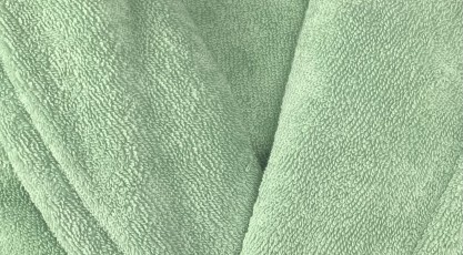 Peignoir de bain coton peigné 500g/m2 Vert Amande